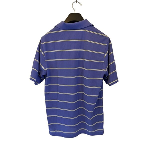 DONALD ROSS Polo Shirt Golf Purple Stripes Short Sleeve Size Small - Picture 5 of 9